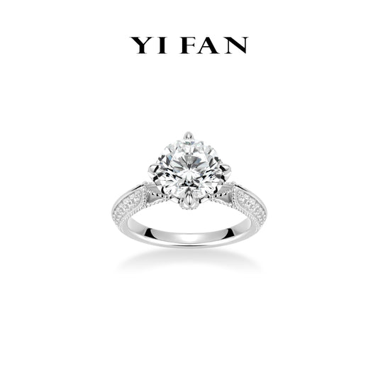 Pure Radiance Collection: Timeless Luxury "Chasing Stars and Embracing the Moon Brilliant Solitaire" Engagement/Wedding Ring (3 carat)