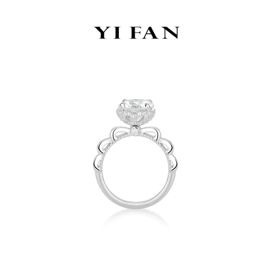 Pure Radiance Collection: Romantic Grace "Bow-Tied Sparkle Elegance" detailed Ring