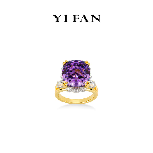 Enchanted Violet Collection: Luxury "Royal Purple Splendor" exquisite Cocktail Ring