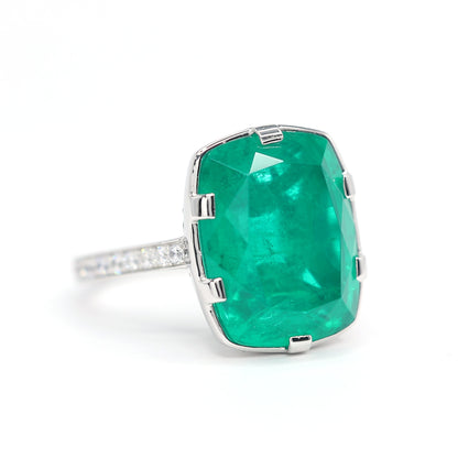 Synthetic Emerald collection: Big Rock Miracle Ring (16.5 carat)