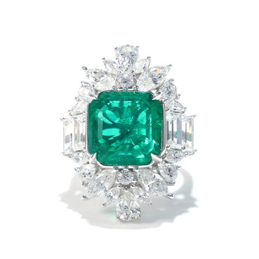 Synthetic Emerald collection: Reflection Ring