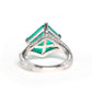 Synthetic Emerald collection: Imbalance Rectangular Ring