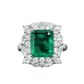 Synthetic Emerald collection: Mixed cuts Lace Ring