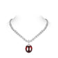 Limited Christmas collection: Modern Exquisite Red Pigeon Egg White Tennis Necklace