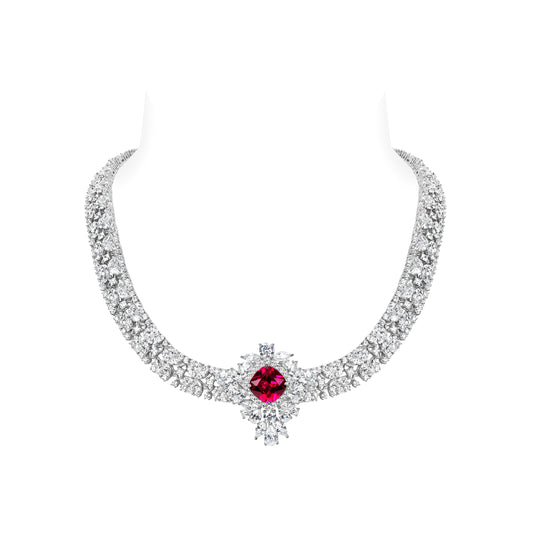 Limited edition：Royal Red Luxury evening necklace