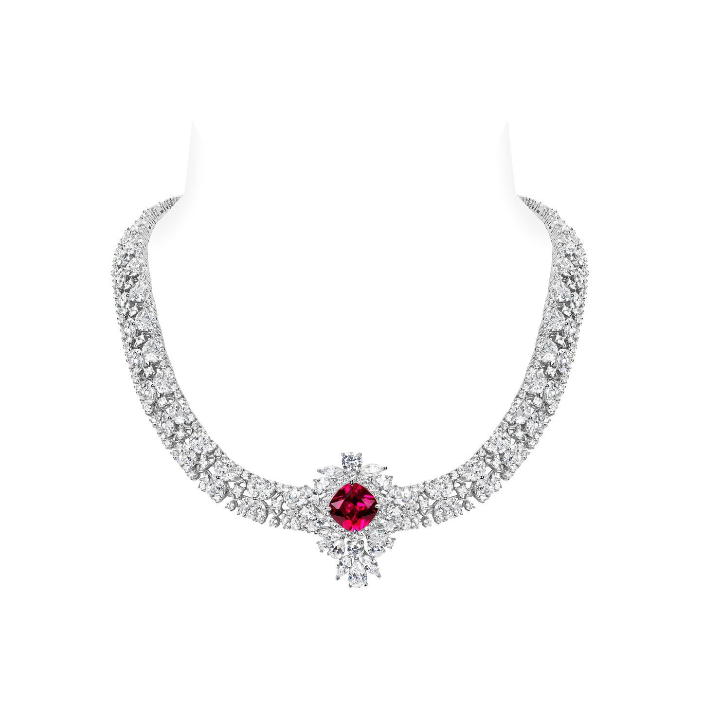 Limited edition：Royal Red Luxury evening necklace