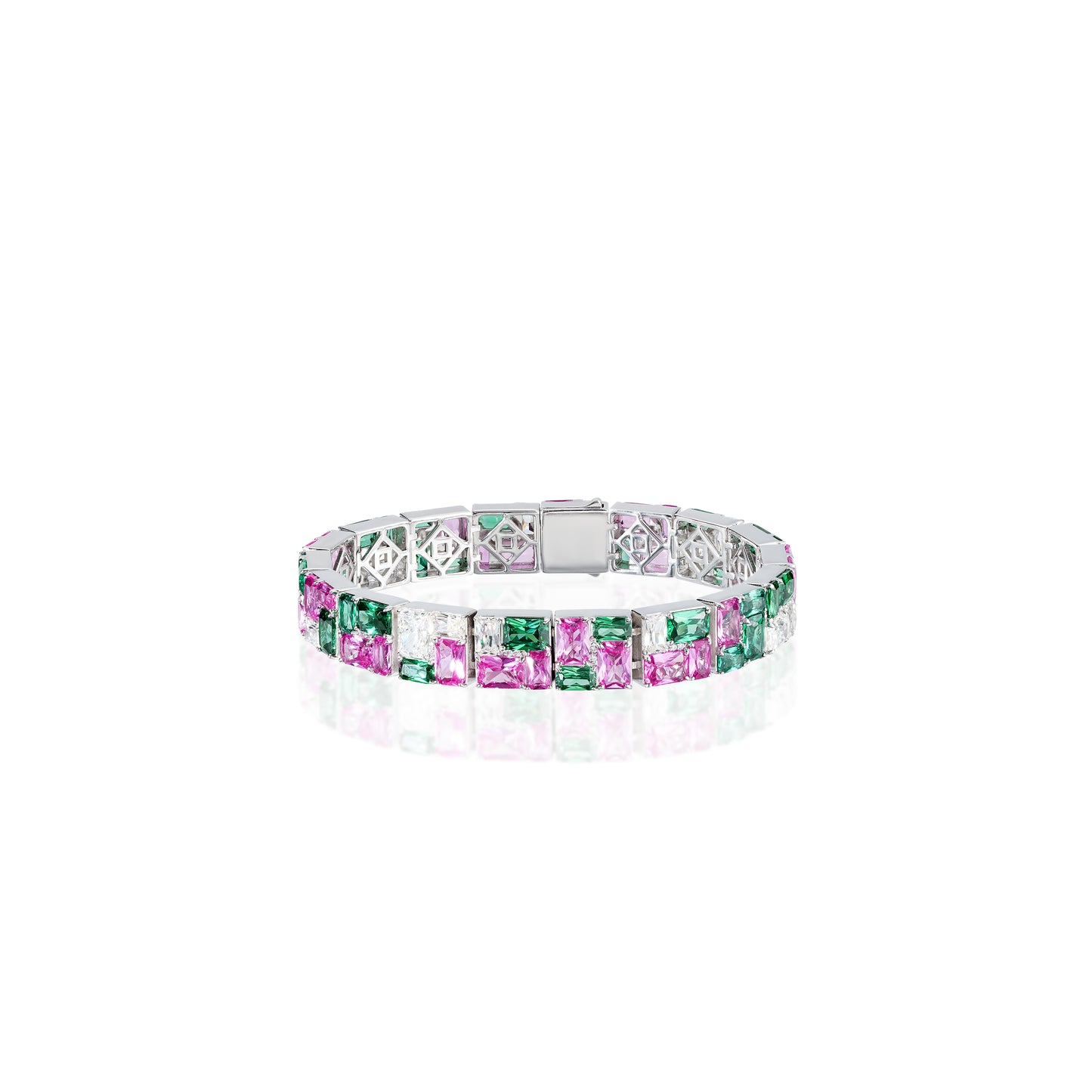 High Jewelry collection：Multi-color “Spring” Tennis Bracelet