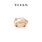 Rose-gold Fever collection: Modern "Loop by Loop Multi-Layered" wide band Ring