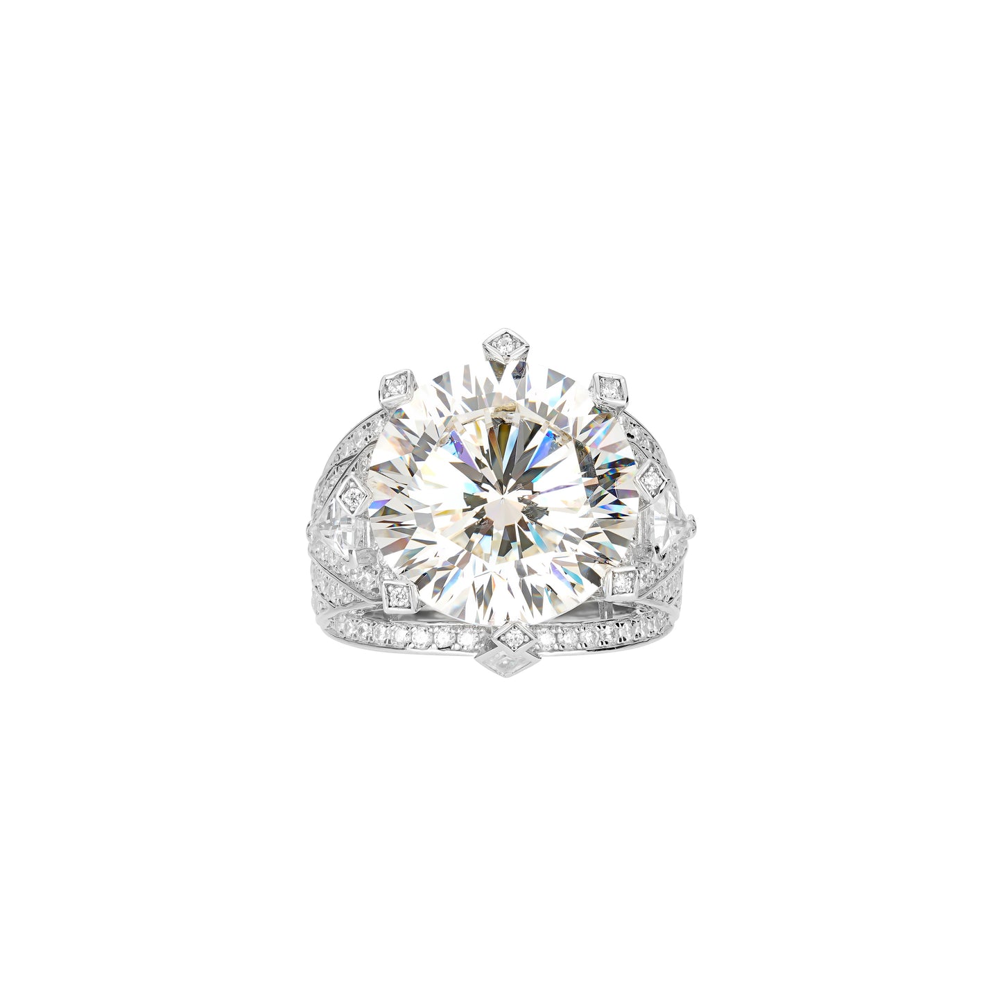 Limited for Christmas Brilliant G Color 8 prong Court style ring, (15 carat)