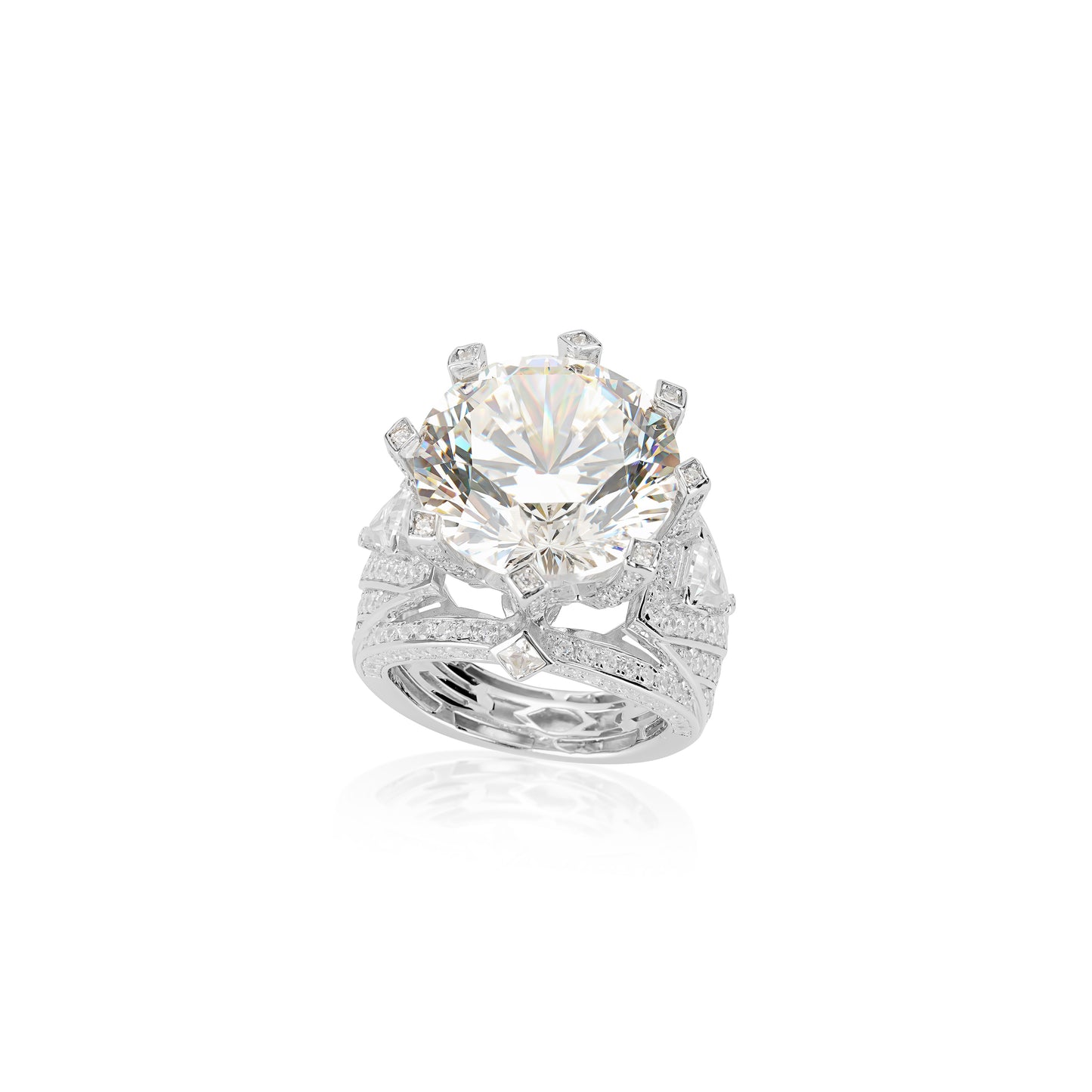 Limited for Christmas Brilliant G Color 8 prong Court style ring, (15 carat)