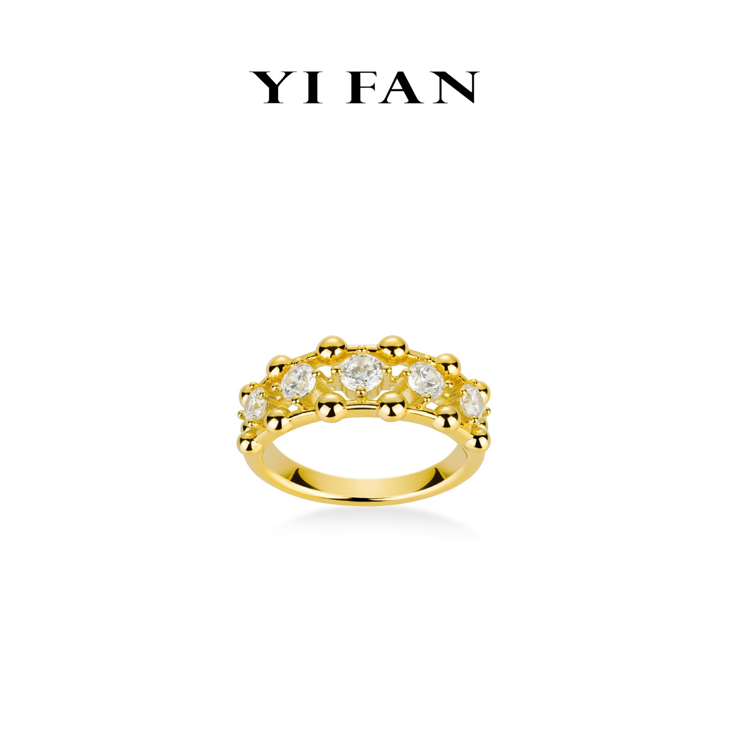 Golden time collection: Modern "Five-star Golden Arm" Ring