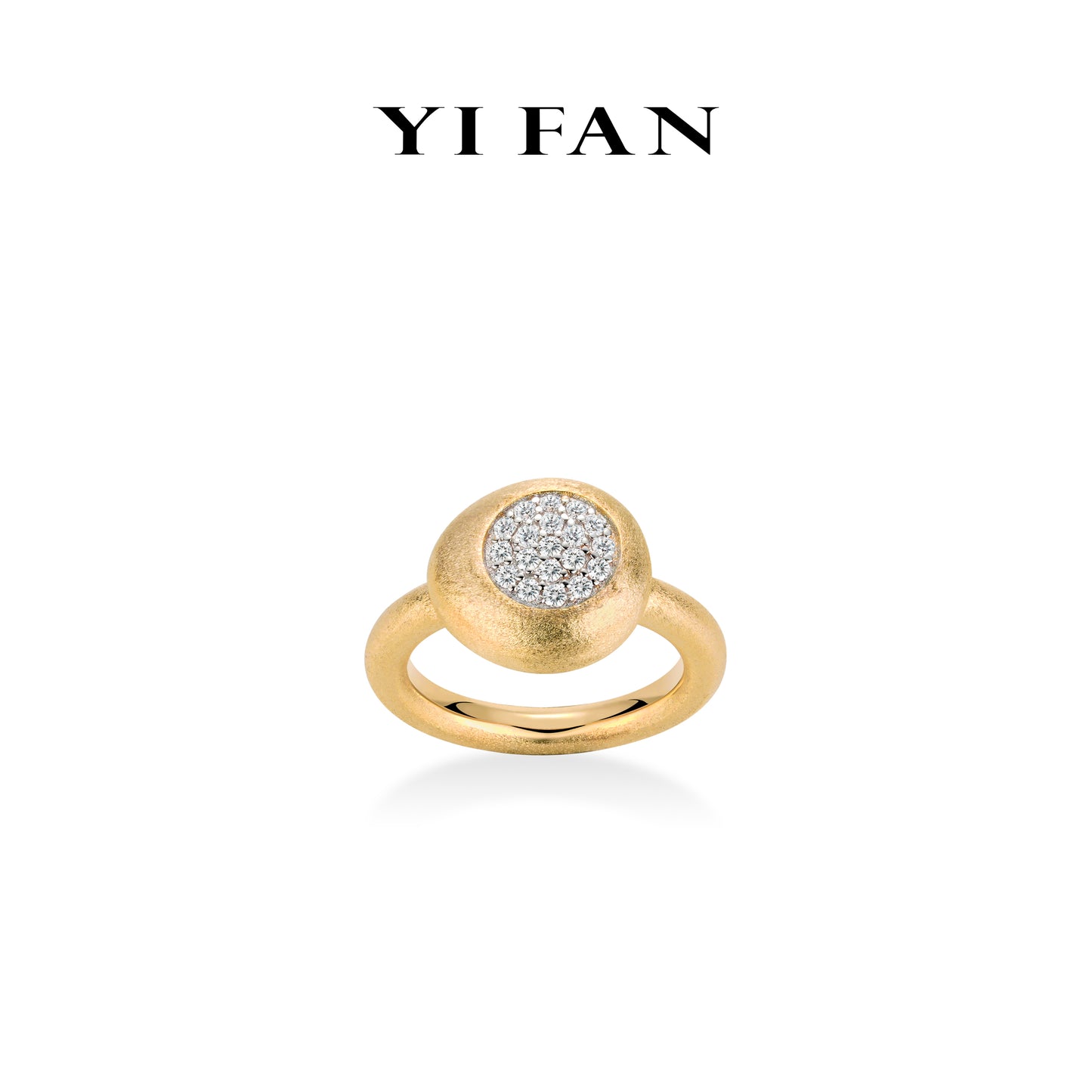 Minimalist collection: "Golden brushed Asteroid" Modern Versatile Ring