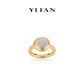 Minimalist collection: "Golden brushed Asteroid" Modern Versatile Ring