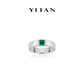 Lab Grown Emerald collection: Modern "Emerald-cut Ice Cube" detailed wide band Ring (Unisex)