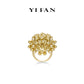 Pre-order Golden time collection: Modern "Dazzling Golden beads Wave" unique Tassel Ring