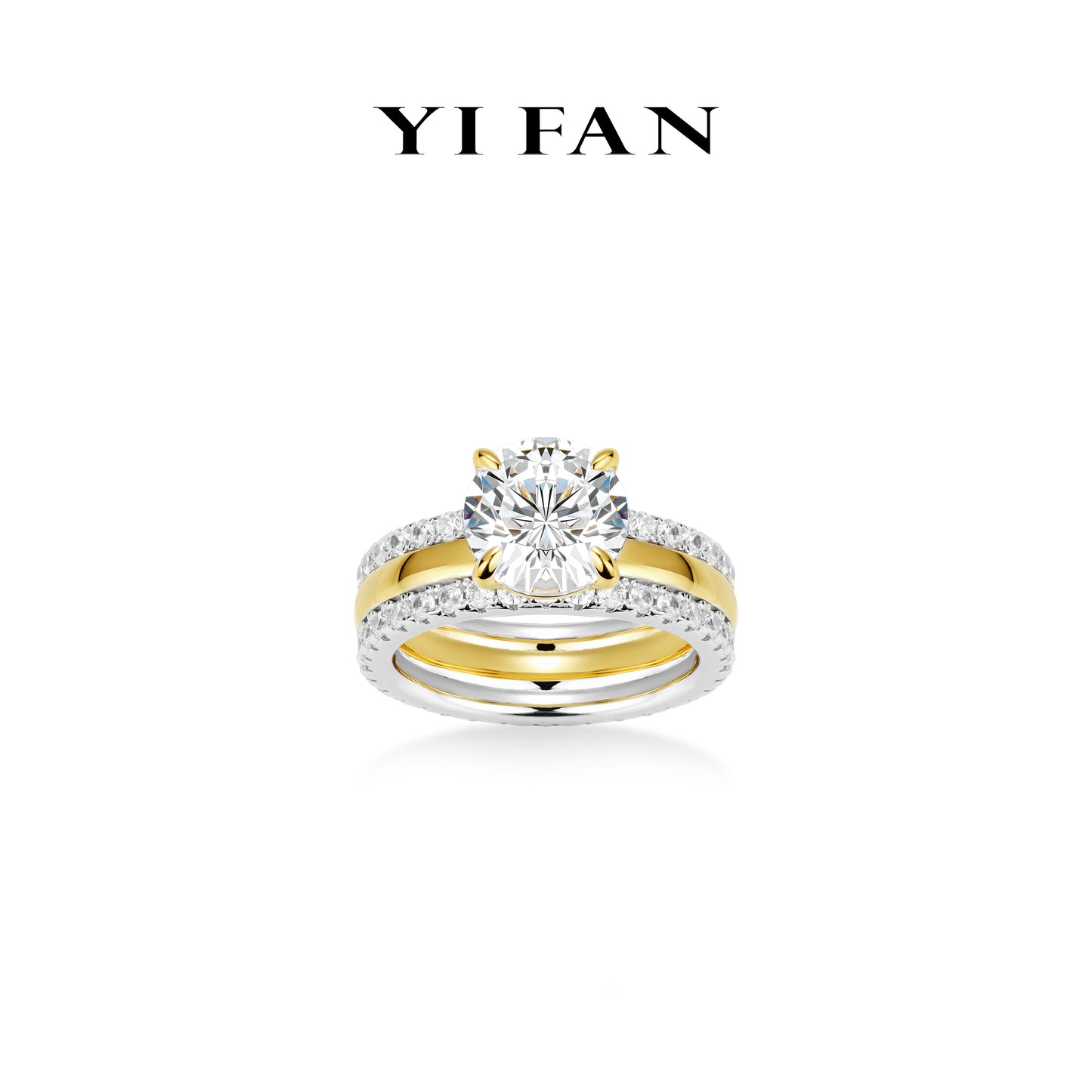 Pre-order Wedding collection: Modern "Brilliant Heart lover" detailed Engagement/Wedding Ring