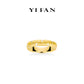 Golden time collection: Modern Vertical carblde "Dazzling Golden Triangle” detailed eternity Ring