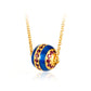 Promotion Christmas collection: Handmade blue hot-enamel "Christmas ball necklace" (Unisex)