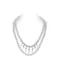 Wedding collection: Multi-Layer Long White Shell-pearls Teardrop Tassel Necklace