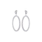 Wedding collection: exquisite white Pigeon egg XXL round earrings