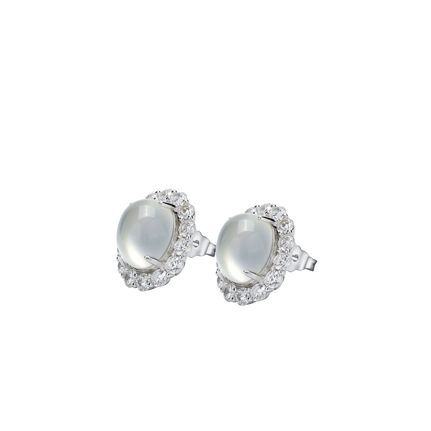 White Pigeon Egg Milky earrings