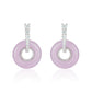 Promotion design: Pinkish purple chalcedony "Donut" earrings