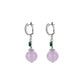 Icy Pinkish purple chalcedony "Easter Egg" Bead dangle earrings