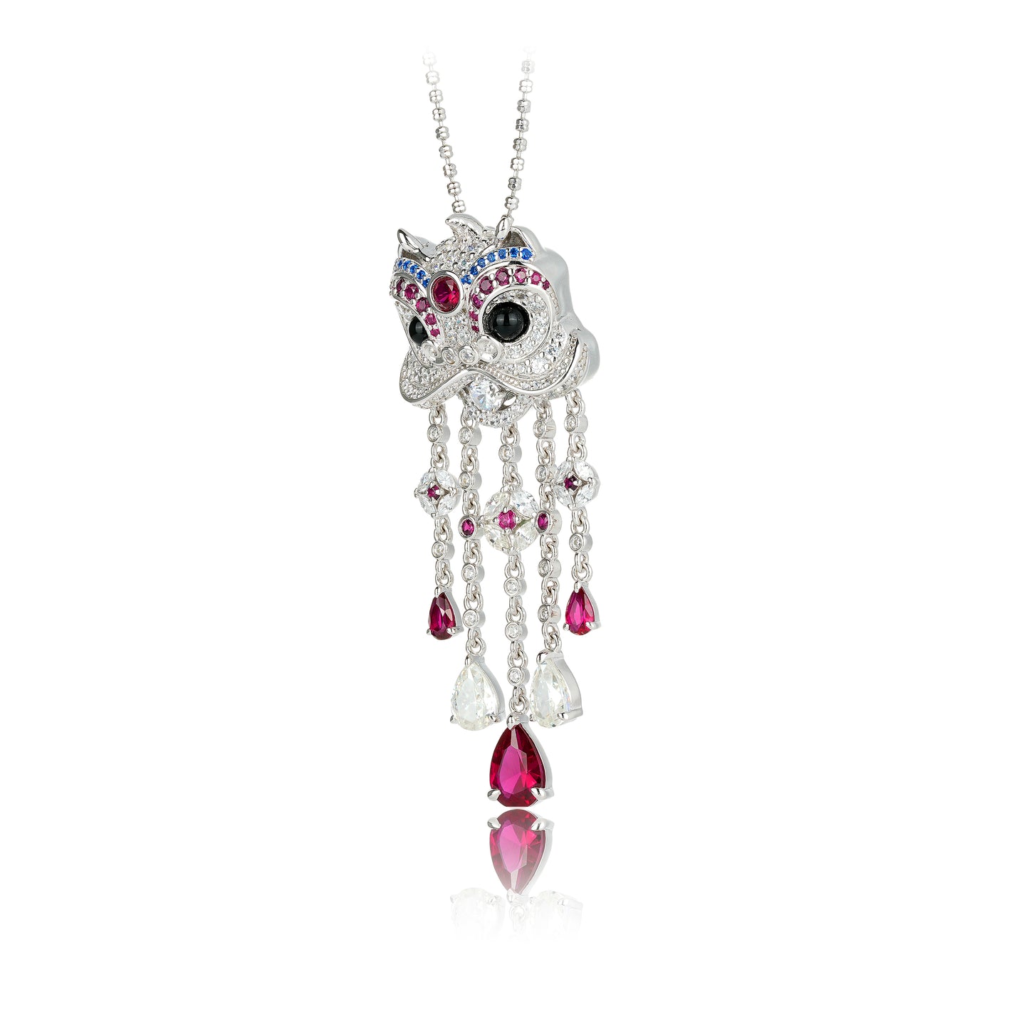 "Lion Dance Fringe Pendant"