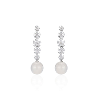 Pre-order Promotion：White"Christmas Snow" dangle earrings