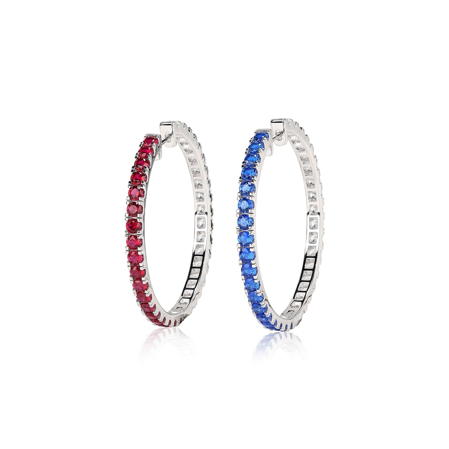 Limited edition：The American flag hoop earrings (Pre-order)