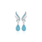 Luxury Temperament Light Blue Water Drops Elf Earrings