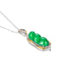 Limited edition：Elegant Green Chalcedony Auspicious “Pea” Pendant