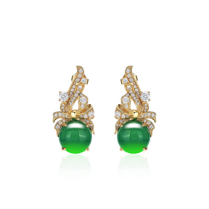 "Treasure legendary luminous pearls" detailed retro Earrings