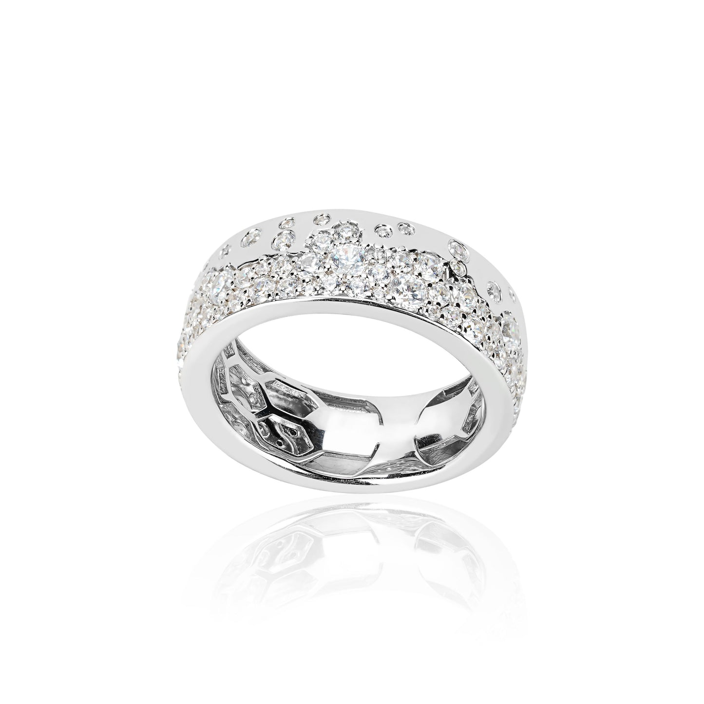 Christmas collection：Stars in the universe wide band ring