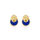 Vintage Queen's Lapis Lazuli Lion Medallion earrings (Unisex)