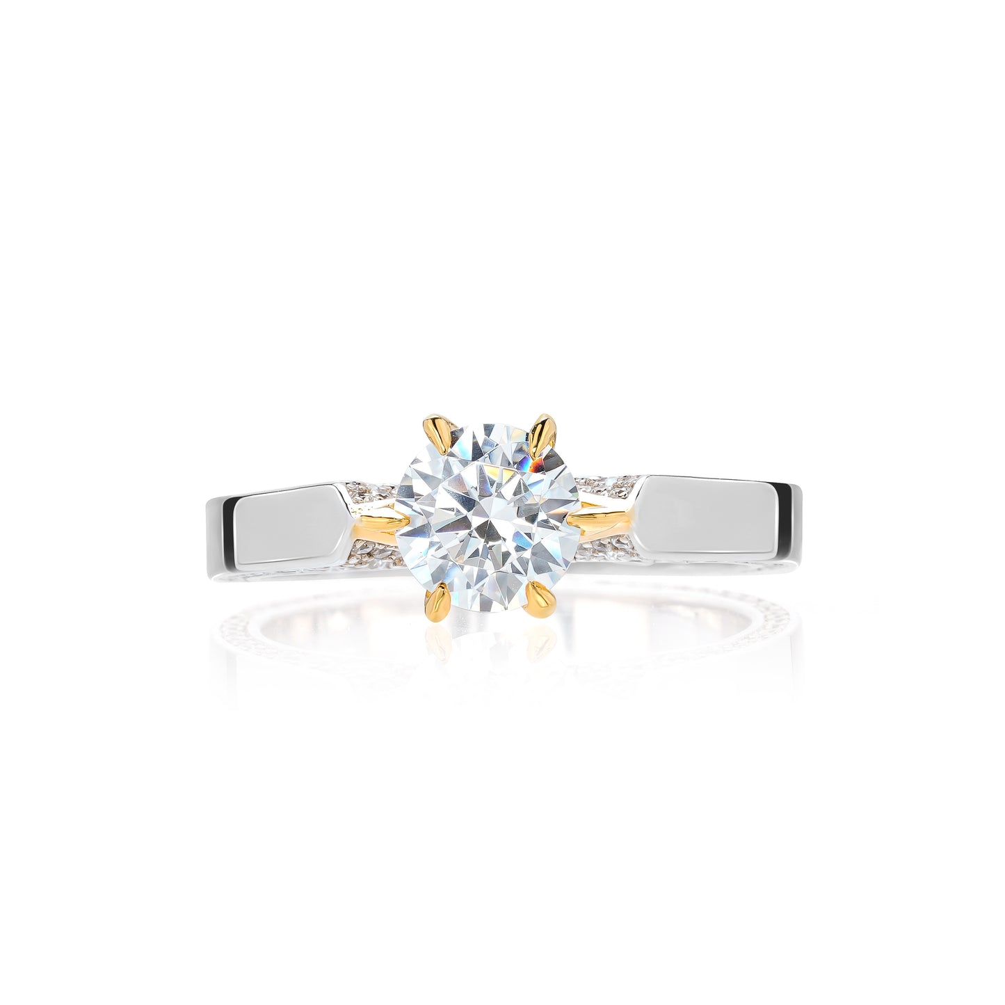 Wedding collection: 6 prong "Modern solitaire Ring"