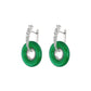 Promotion design: Green chalcedony "Donut" earrings