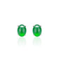 Green Pigeon Egg detailed Ear studs in big carat