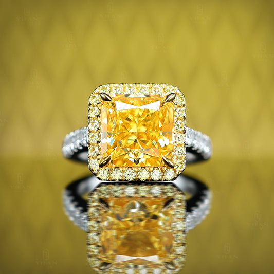 Fancy Yellow collection: "Resplendent and Magnificent" detailed Ring (Unisex)