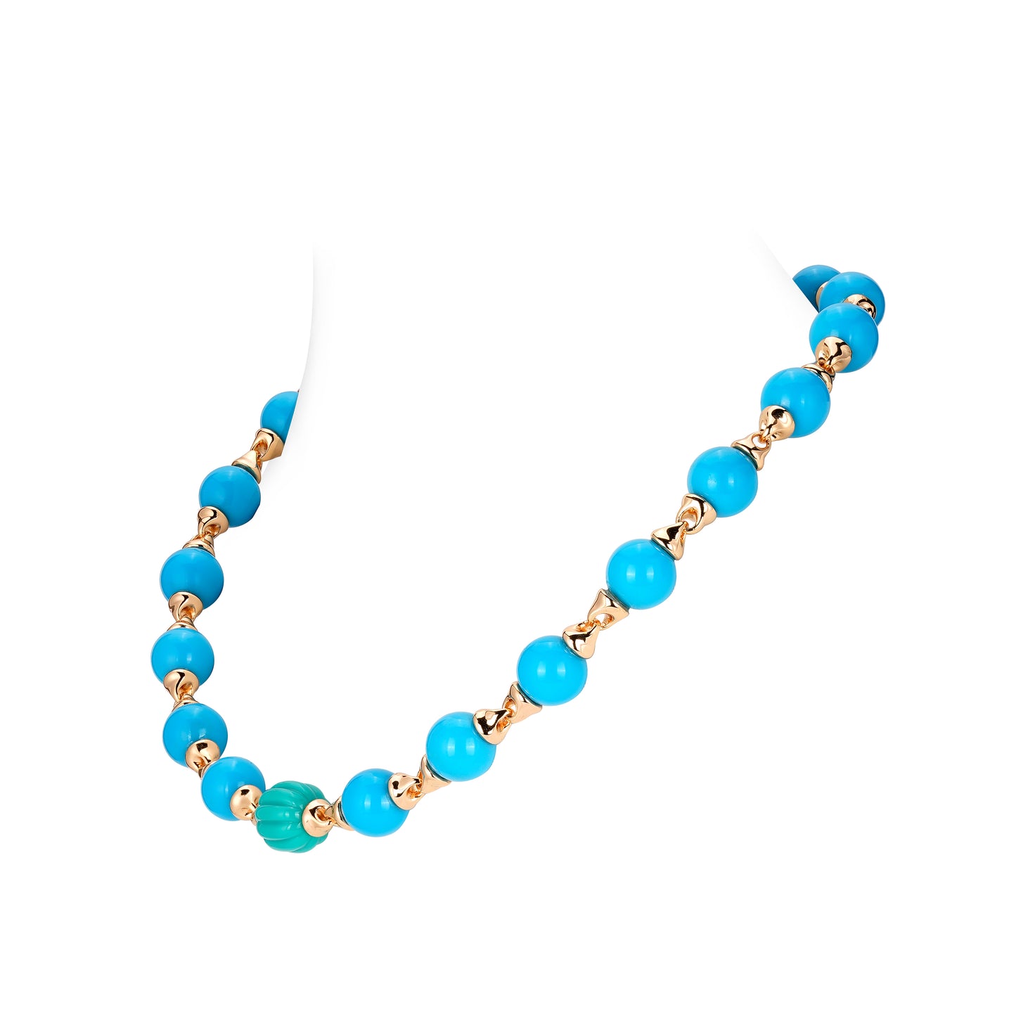 Limited edition: "Handcrafted Vintage style Dyed Blue Turquoise" Necklace