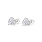 Wedding collection: Clear diamond color Lucky hearts Ear studs