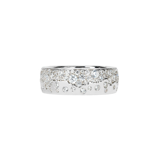 Christmas collection：Stars in the universe wide band ring