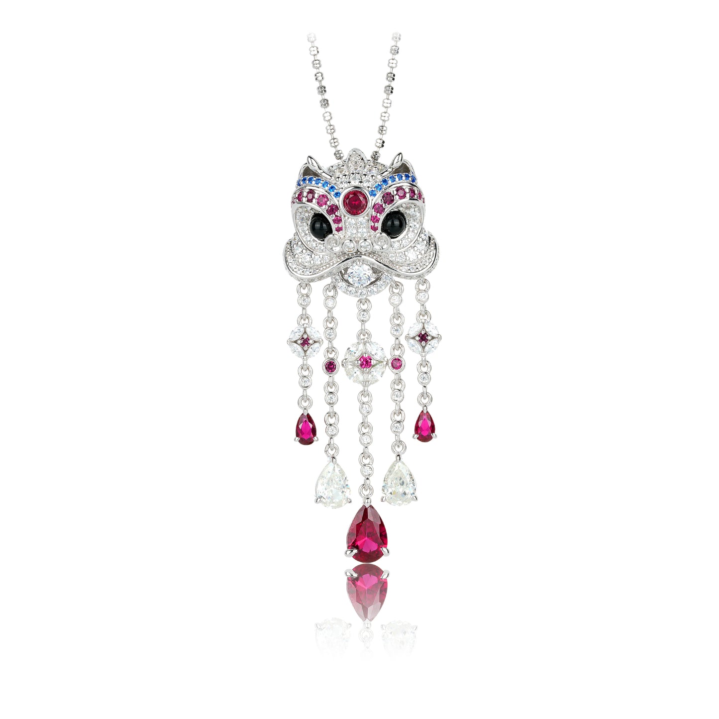 "Lion Dance Fringe Pendant"