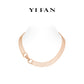 Rose-gold Fever collection: "Loop by Loop Multi-Layered Bubble Chain" Collar Necklace