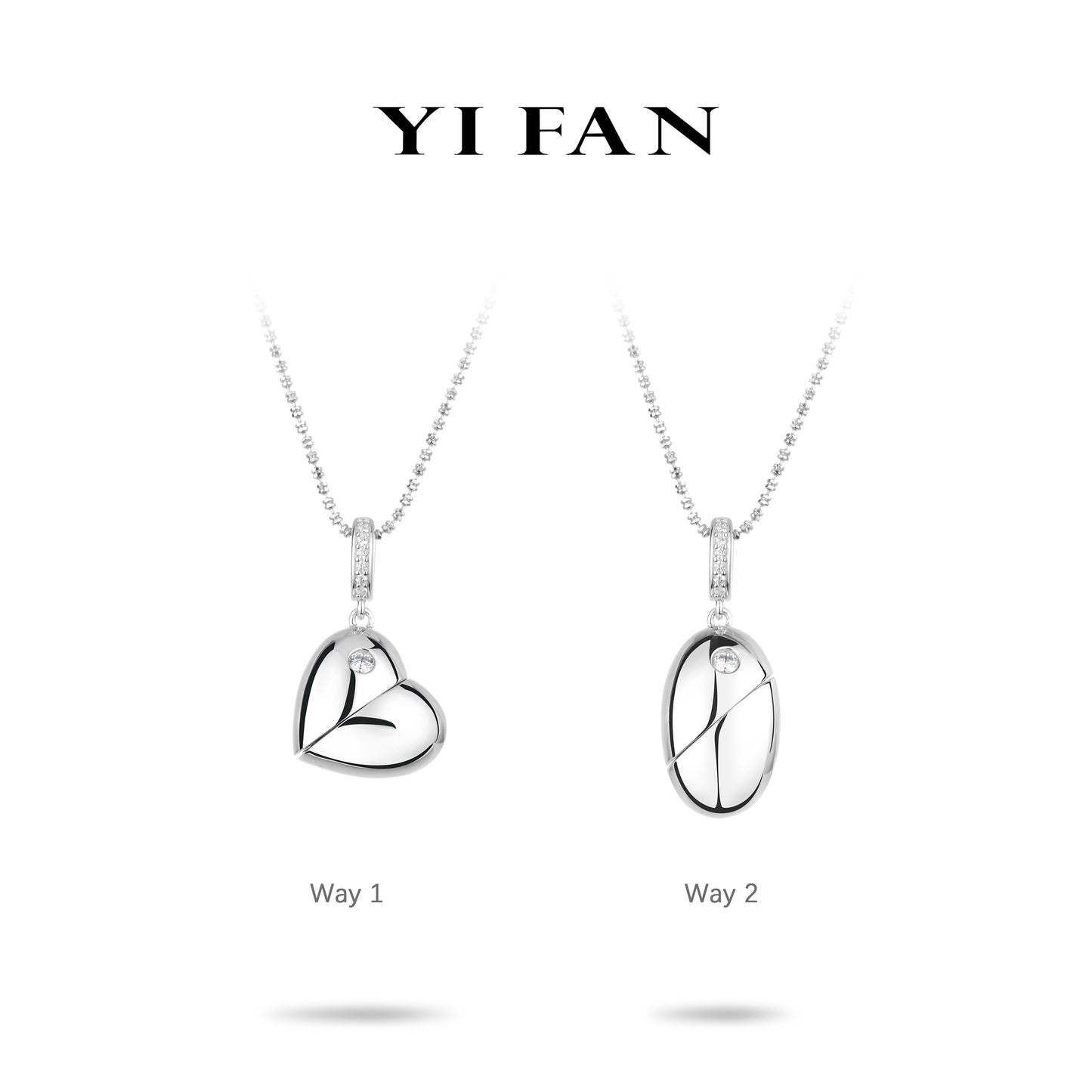 Pre-order Minimalist collection: Multi-purpose "CNC engraved Brilliant Heart & Egg" Unique Pendant/Necklace (Unisex 2 ways to wear)