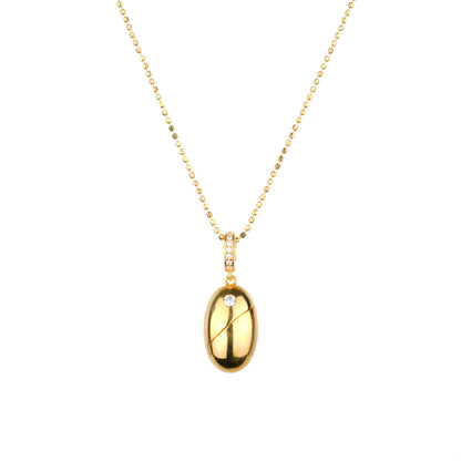 Pre-order Minimalist collection: Multi-purpose "CNC engraved Golden Heart & Egg" Unique Pendant/Necklace (Unisex 2 ways to wear)