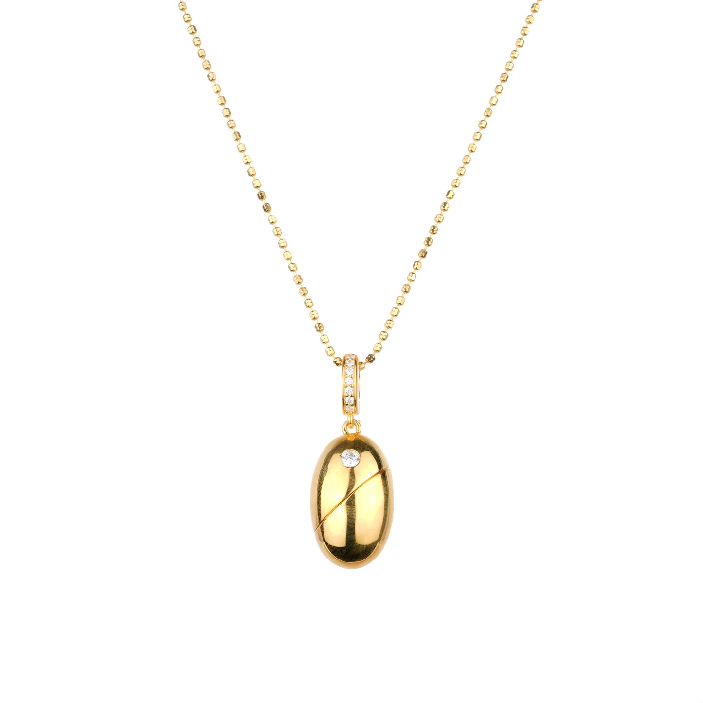 Pre-order Minimalist collection: Multi-purpose "CNC engraved Golden Heart & Egg" Unique Pendant/Necklace (Unisex 2 ways to wear)