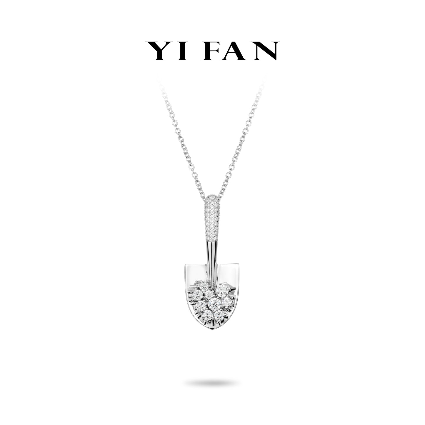 Limited edition: Modern "A Shovel of Diamonds" Unique Pendant/Necklace (Unisex)