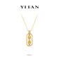 Welfare Exclusive: Golden "Hollowed Vajra Dorje Pestle" delicate Pendant Necklace (Unisex)