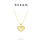 Golden time collection: Brilliant "Golden Flipped Heart" delicate Pendant/Necklace